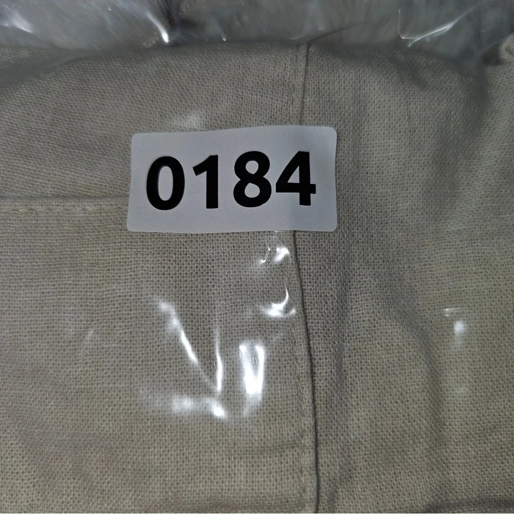 Linen Wide Leg Cargo Pants by Time & True Elastic and Drawstring Oatmeal Color L - Picture 10 of 10